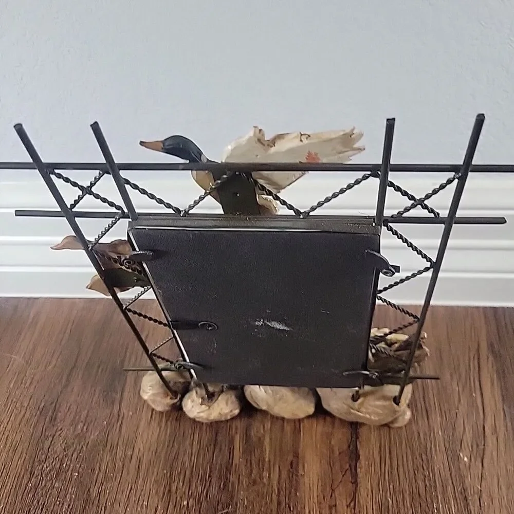 Rustic Mallard 6 Ducks 4x6 Photo Frame Lodge Cabin Barbed Wire Vintage Hunting
